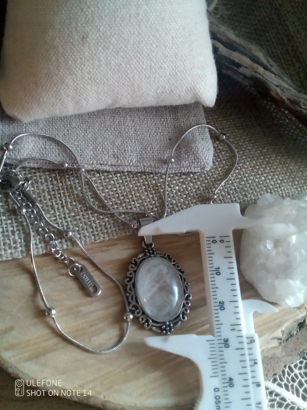 Collar de cristal de roca, piedra natural – photo 3